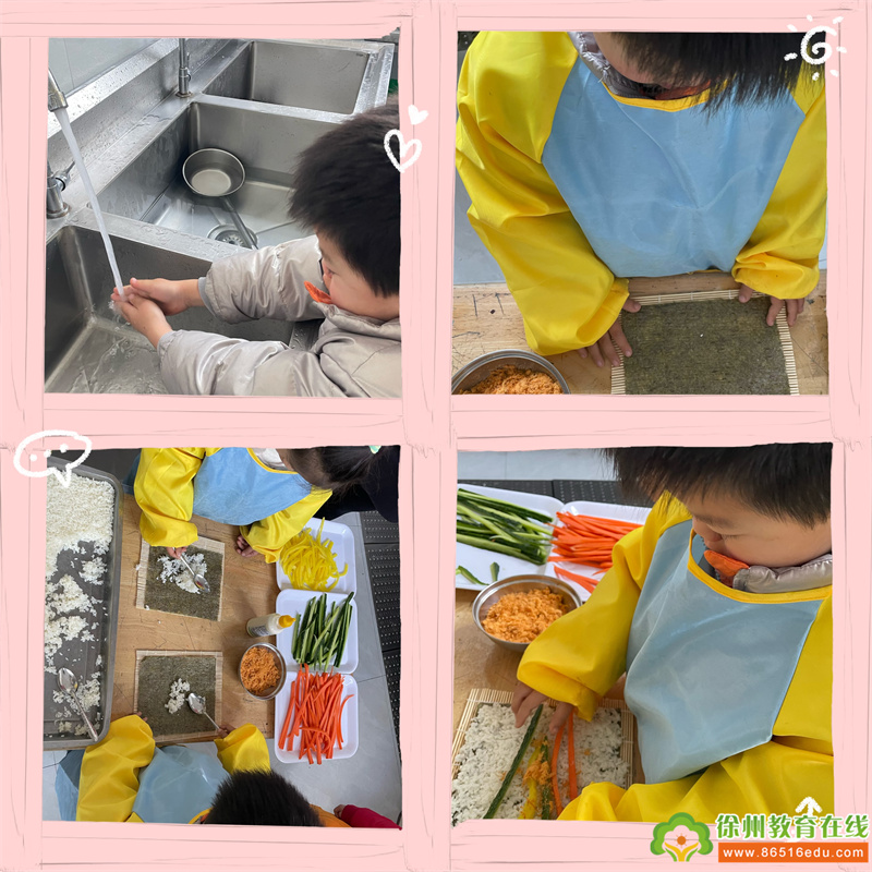 单集镇中心幼儿园：寿司DIY，美味“卷”起来
