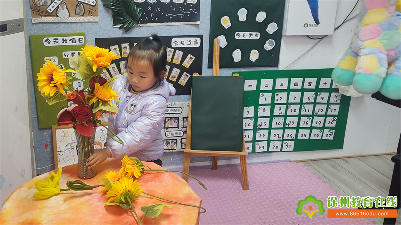 单集镇中心幼儿园：小手与鲜花的美丽邂逅