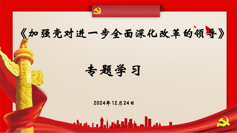 凝聚共识 学思践悟|——泉城路幼儿园《加强党对进一步全面深化改革的领导》学习活动