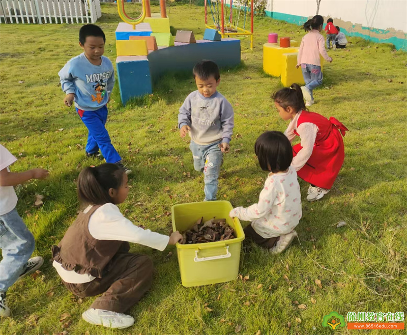 拾秋记，和树叶一起做朋友——单集镇黄集幼儿园大一班自然课程