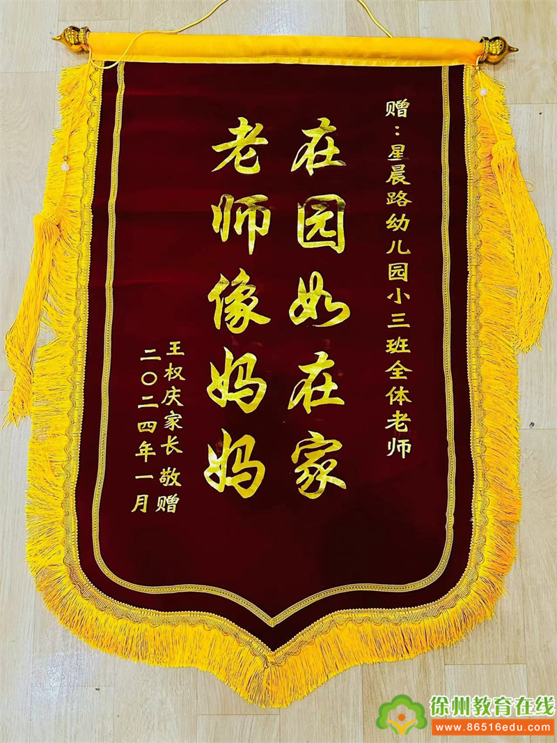 双向奔赴 爱有回声——星晨路幼儿园家长赠送锦旗